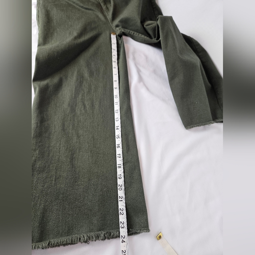 Risen Olive Green Cropped Women's Jeans - Picture 8 of 8